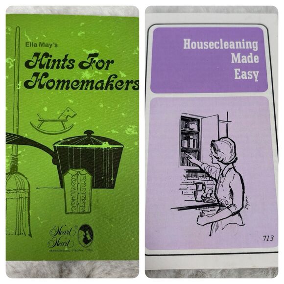 housecleaning made easy heart to heart Hints For Homemakers Book Lot Vintage - Picture 1 of 10